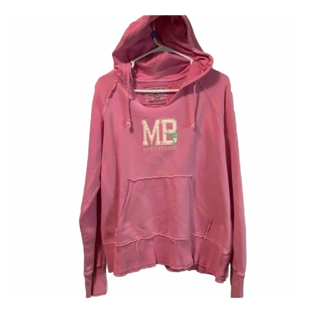 Myrtle Beach Pink Hoodie Sweater XL U.S Vintage Drawstring Pullover Women’s